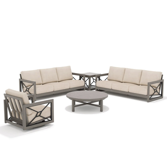 Marindo Aluminum 5 Piece Patio Sectional Set
