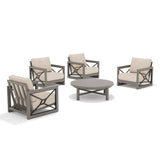Marindo 4 Piece Lounge Chairs and Round Coffee Table
