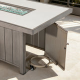 Marindo Luxury Aluminum Patio Conversation Set with Sunbrella® Fabric and Fire Pit Table