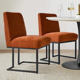 Mason Modern Metal Frame Upholstered Dining Chair (Set of 2)