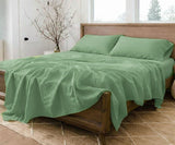 Green Linen Sheet Set - Matcha Green