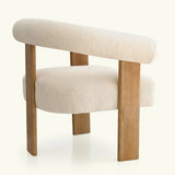 Maye Beige Boucle Upholstered Living Room Chair (1-Piece)