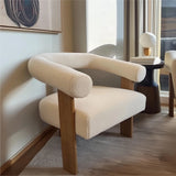 Maye Beige Boucle Upholstered Living Room Chair (1-Piece)