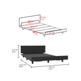 Tuhome Kaia Twin Bed Base with Integrated Headboard, Modern Supportive Platform Design, Elegant Minimalist Structure for Comfortable Rest and Stylish Bedroom Upgrades, Durable Freestanding Frame for Daily Use