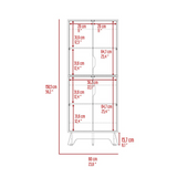 Pamplona Double Kitchen Pantry with Two-Door Cabinet, Four Interior Storage Shelves, Elevated Four-Leg Base and Modern Space-Saving Design for Organizing Food, Cookware and Everyday Essentials in Contemporary Homes
