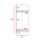 Tuhome Ambery 180 Armoire with Two Shelves, Double Doors, Metal Rod, One Large Drawer, Modern Storage Solution for Bedroom or Closet