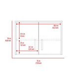 Storage Cabinet - Wall Cabinet, Three Interior Shelves, Double Door