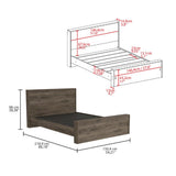 Tuhome Galanto Full Size Bed Base with Integrated Headboard, Sturdy Frame Support, Modern Bedroom Furniture Upgrade for Comfortable Rest and Enhanced Room Organization, Durable Construction for Long-Term Use