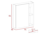Tuhome Labelle Medicine Cabinet with Mirrored Single Door, Five Internal Shelves, Open Display Storage and Modern Wall-Mounted Design for Organized, Accessible and Stylish Bathroom Essentials Management