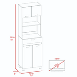Tuhome Caribe Microwave Cabinet with Four Legs, One Drawer, and Open Storage, Ideal for Kitchen, Dining Room, or Small Spaces