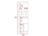 Kava Bar Cabinet, One Extendable Shelf, Sixteen Wine Cubbies, One Shelf