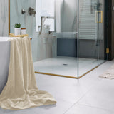 Melange Bamboo Cotton Bath Sheet 3 Piece Set - Sand