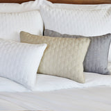 Melange Bamboo Decorative Throw Pillow- Snow