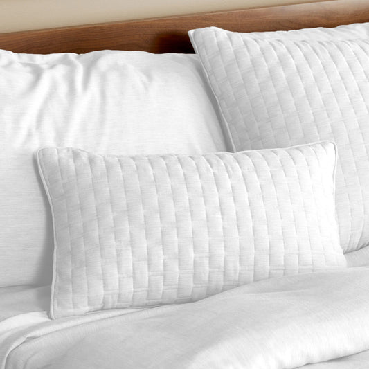Melange Bamboo Decorative Throw Pillow- Snow