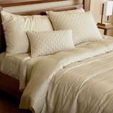 Melange Bamboo Cotton Duvet Cover - Sand