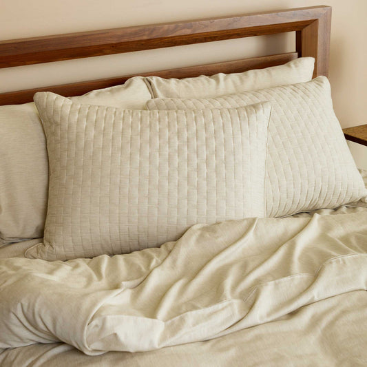 Melange Standard Shams 2-pk - Sand - Final Sale/No Returns
