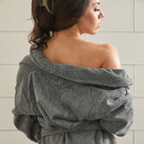 Melange Bamboo Bath Robe - Charcoal