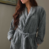 Melange Bamboo Bath Robe - Charcoal
