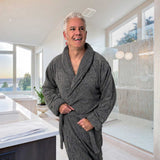 Melange Bamboo Bath Robe - Charcoal