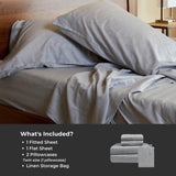 Melange Bamboo Bed Sheets - Silver