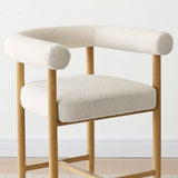 Melbourne 24" Boucle Counter Stool with Arms (Set of 3)