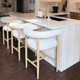 Melbourne 24" Boucle Counter Stool with Arms (Set of 2)
