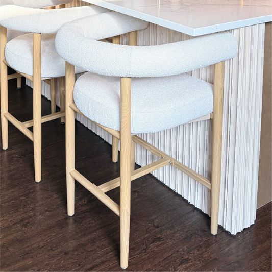Melbourne 24" Boucle Counter Stool with Arms (1-Piece)
