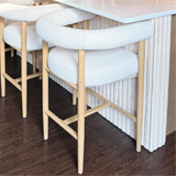 Melbourne 24" Boucle Counter Stool with Arms (1-Piece)