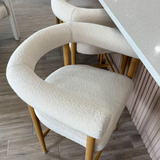 Melbourne 24" Boucle Counter Stool with Arms (Set of 3)