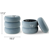 Mellow Modern Round Velvet Ottoman With Storage