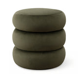 Mellow Modern Round Velvet Ottoman With Storage