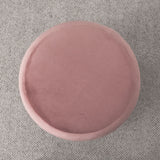 Mellow Modern Round Velvet Ottoman With Storage