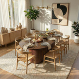 Merlin Oval Walnut Dining Table