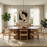 Merlin Oval Walnut Dining Table