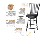 Stellan 24" Counter Stool, Swivel