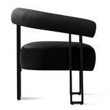 Mia Modern Velvet Accent Chair with Arms (1-Piece)