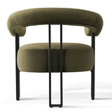 Mia Modern Velvet Accent Chair with Arms (1-Piece)