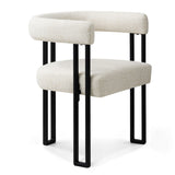 Mia Upholstered Tweed Dining Chair with Arms (Set of 2)