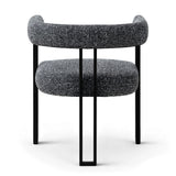 Mia Upholstered Tweed Dining Chair with Arms (Set of 2)