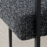 Mia Upholstered Tweed Dining Chair with Arms (Set of 2)