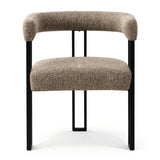 Mia Upholstered Tweed Dining Chair with Arms (Set of 2)