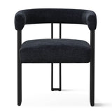 Mia Upholstered Chenille Dining Chair with Arms (Set of 2)