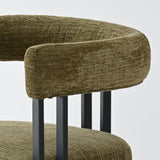 Mia Upholstered Chenille Dining Chair with Arms (Set of 4)