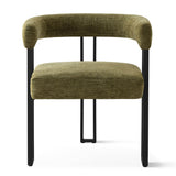 Mia Upholstered Chenille Dining Chair with Arms (Set of 4)