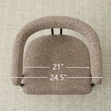 Mia 24" Modern Tweed Counter Stool with Arms (1-piece)