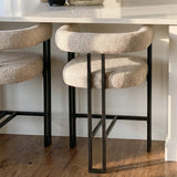 Mia 24" Modern Tweed Counter Stool with Arms (1-piece)