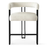 Mia 24" Modern Velvet Counter Stool with Arms (Set of 4)