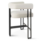 Mia 24" Modern Velvet Counter Stool with Arms (Set of 4)