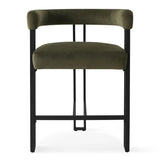 Mia 24" Modern Velvet Counter Stool with Arms (Set of 4)