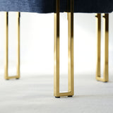 Mia 24" Modern Gold Chenille Dining Chair with Arms (Set of 6)